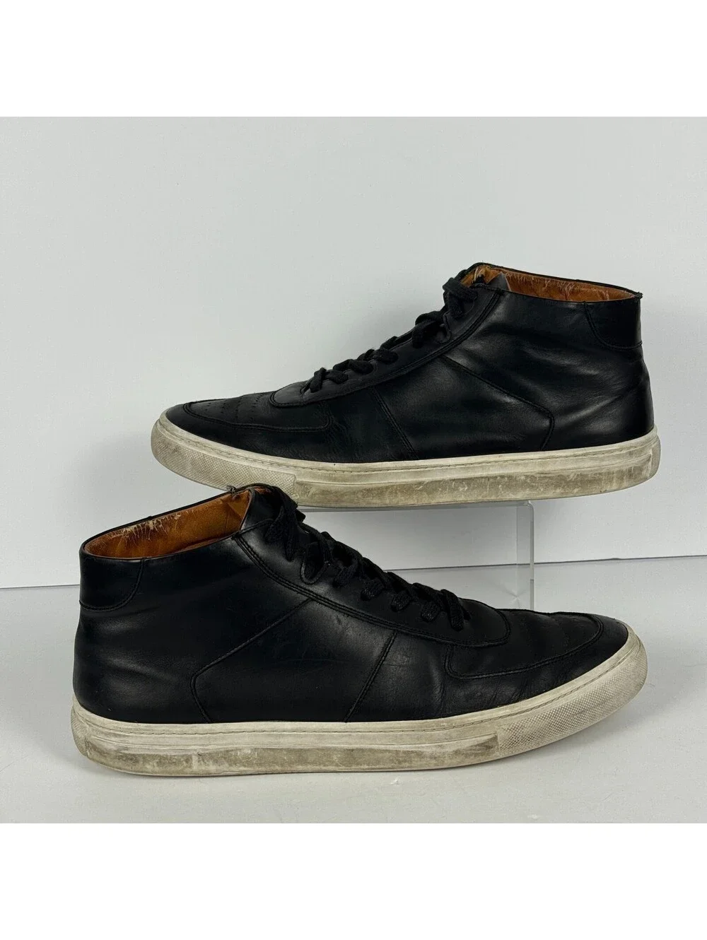 Beckett Simonon Garcia High Top Mens Size 11 Black Leather Sneakers Shoes
